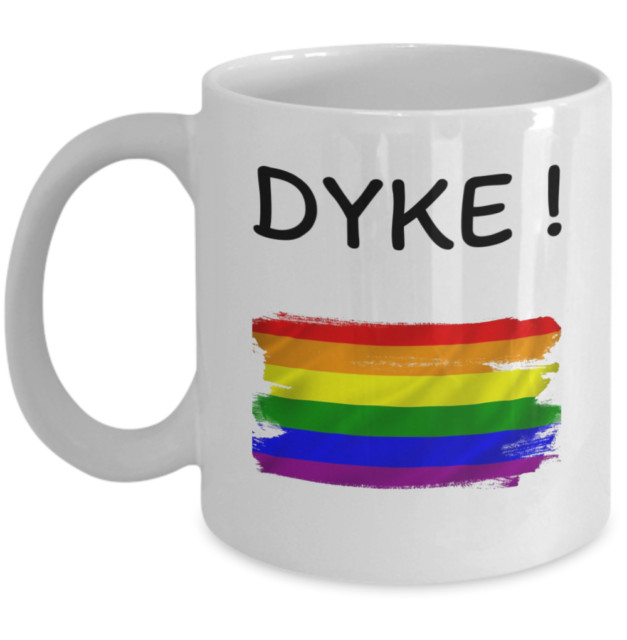 Lesbian Valentines Day Gifts
 LGBT Valentines day Lesbian mug t Dyke Funny