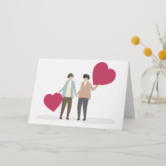 Lesbian Valentines Day Ideas
 Lesbian Couple Romantic Valentines Day Anniversary Card