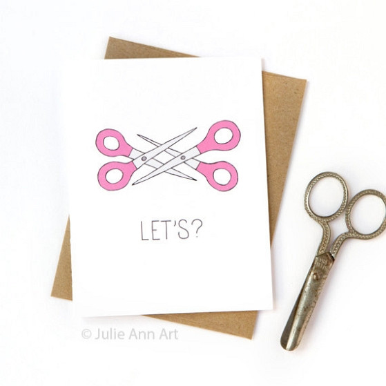 Lesbian Valentines Day Ideas
 Lesbian Valentines Day Card – Lesbian Love Card – Scissor