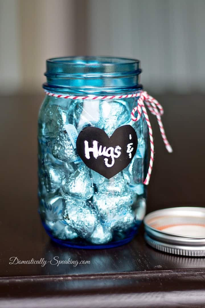 Mason Jar Valentine Gift Ideas
 Hugs and Kisses Mason Jar Valentines Gifts Domestically