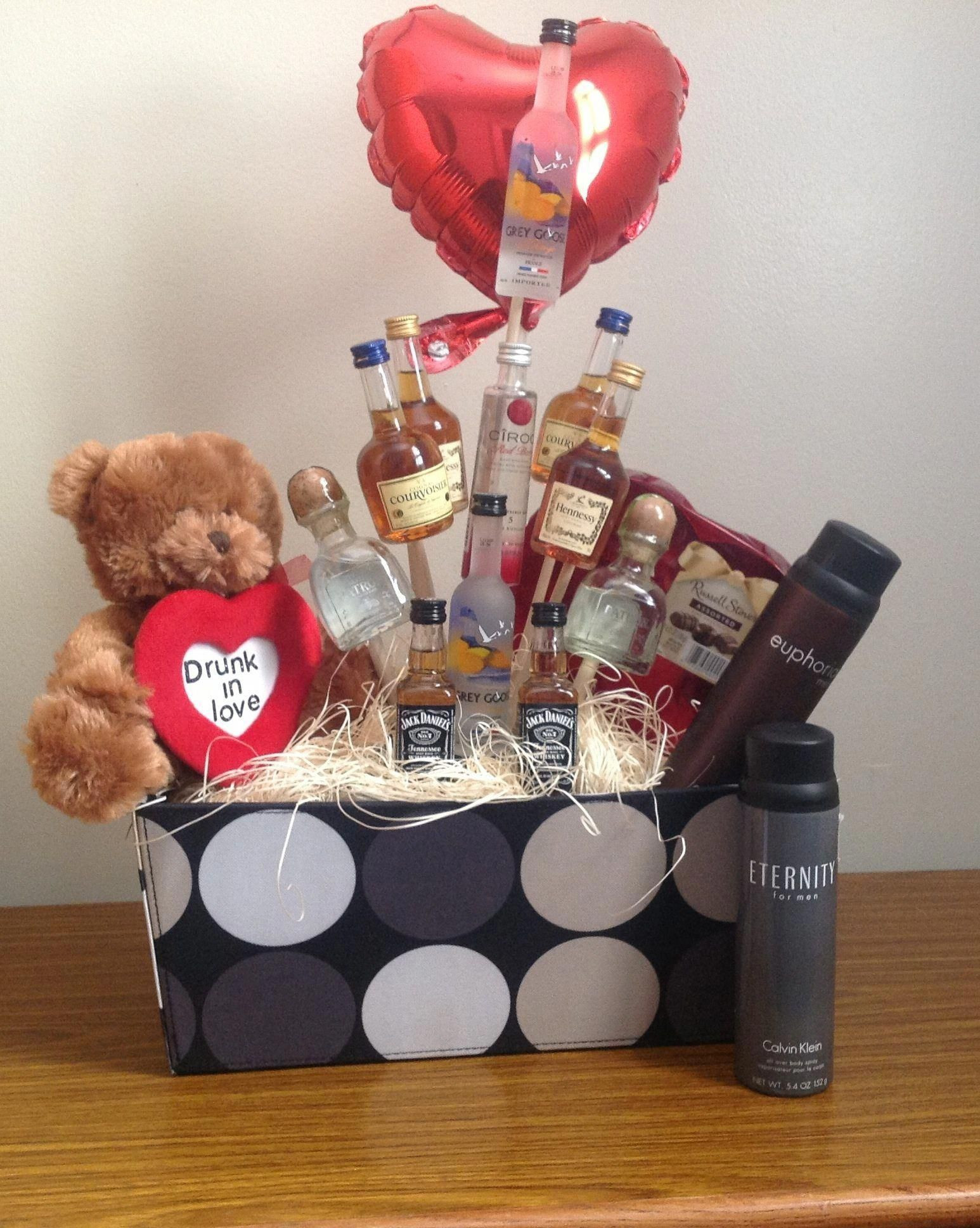 Mens Valentines Gift Basket Ideas
 Valentines Day t basket for him Like what you see
