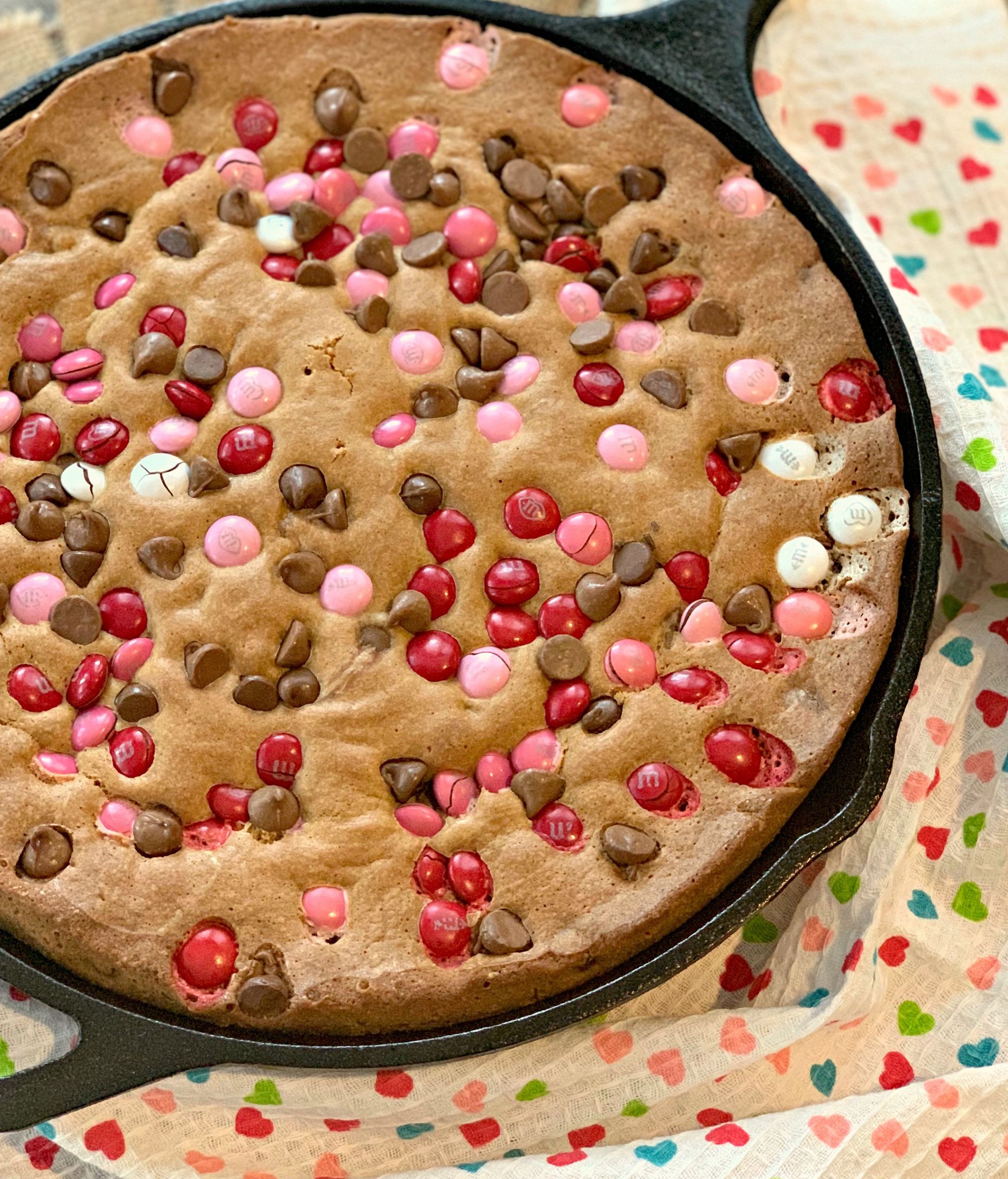 Valentine Chocolate Chip Cookies
 Valentine s Day Chocolate Chip Skillet Cookie The Cookin