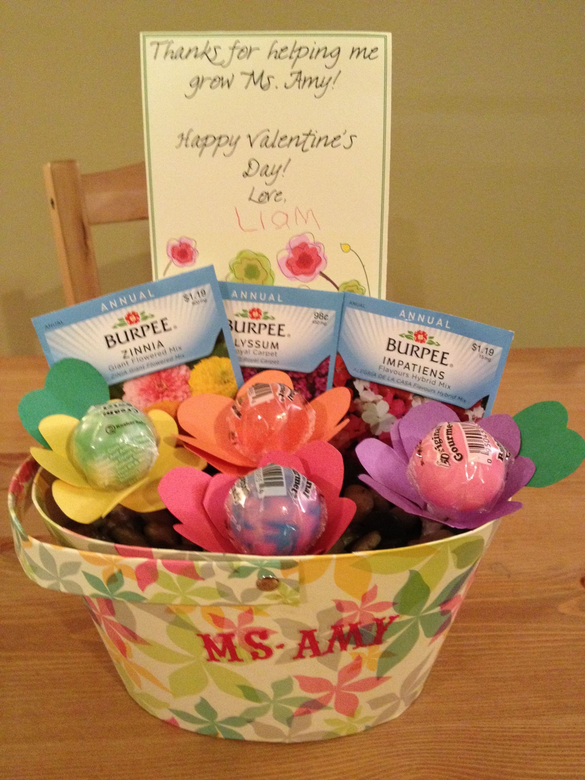 Valentine Class Gift Ideas
 Valentine s Gift for Liam s preschool teacher lipops