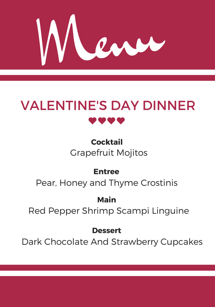 Valentine Day Dinner Menu
 Easy Feasts A Valentine s Day Menu Pretty Mayhem