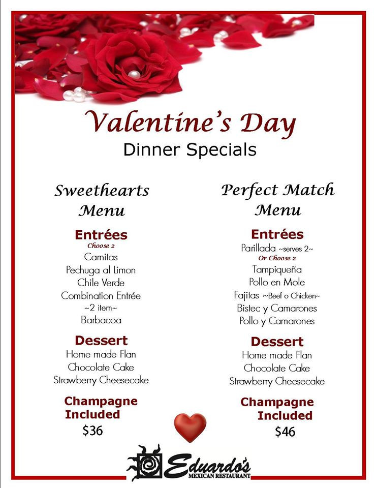 Valentine Day Dinner Restaurant
 Six Things to Do In Corona This Valentine s Day