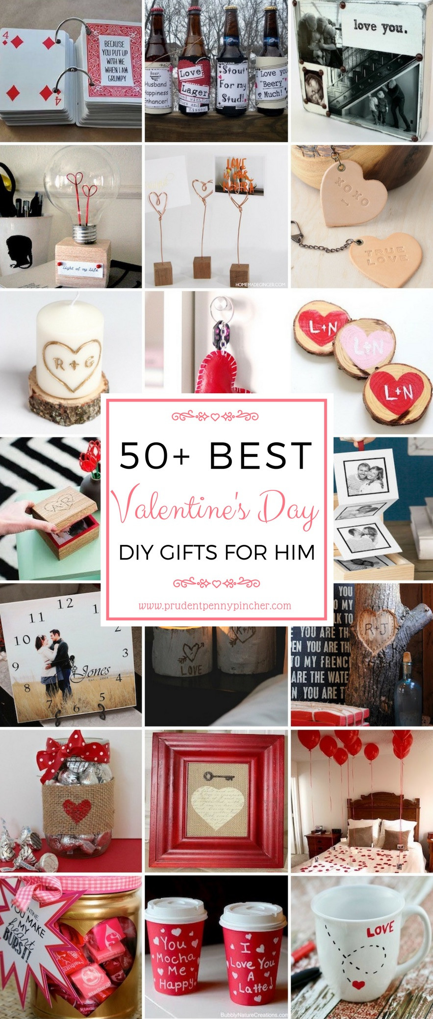 Valentine Day Gift Ideas For Him Pinterest
 50 DIY Valentines Day Gifts for Him Prudent Penny Pincher