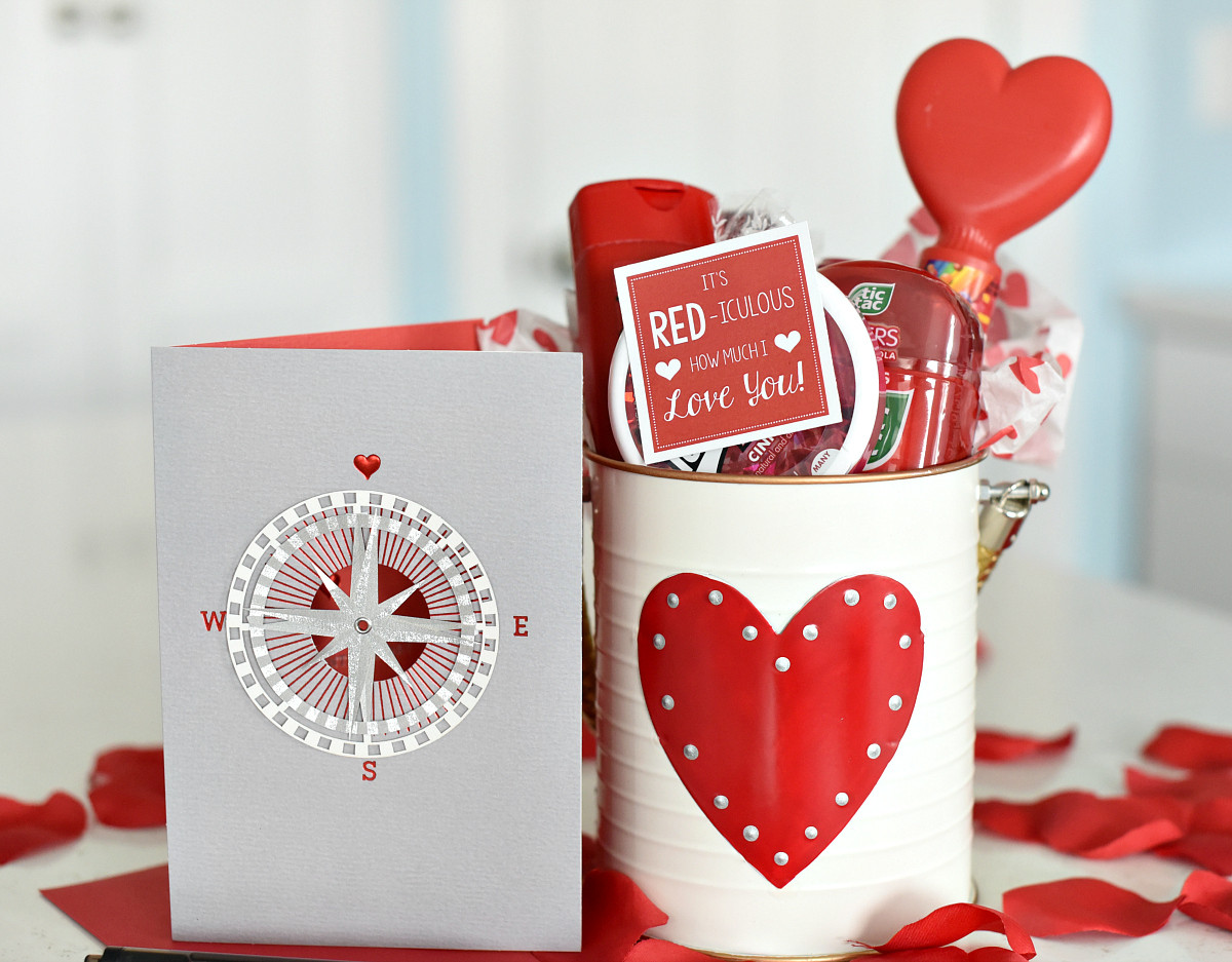 Valentine Day Gift Ideas For Him Pinterest
 Cute Valentine s Day Gift Idea RED iculous Basket