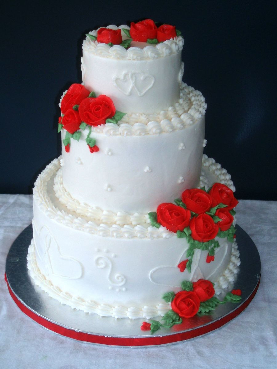 Valentine Day Wedding Cakes
 Valentine s Day Wedding Cake CakeCentral