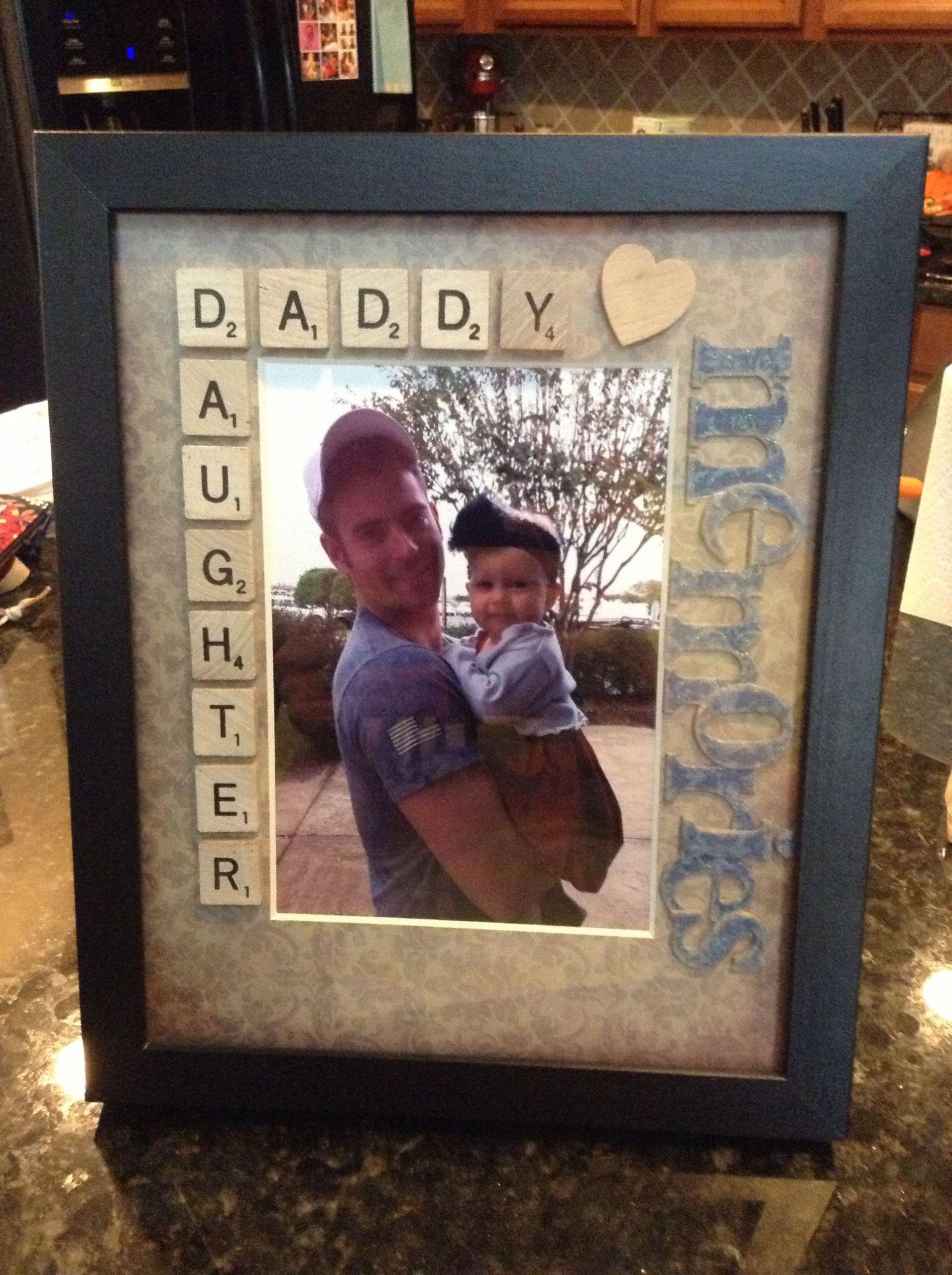 Valentine Gift Ideas For Daddy
 daddy daughter scrabble tiles picture frame