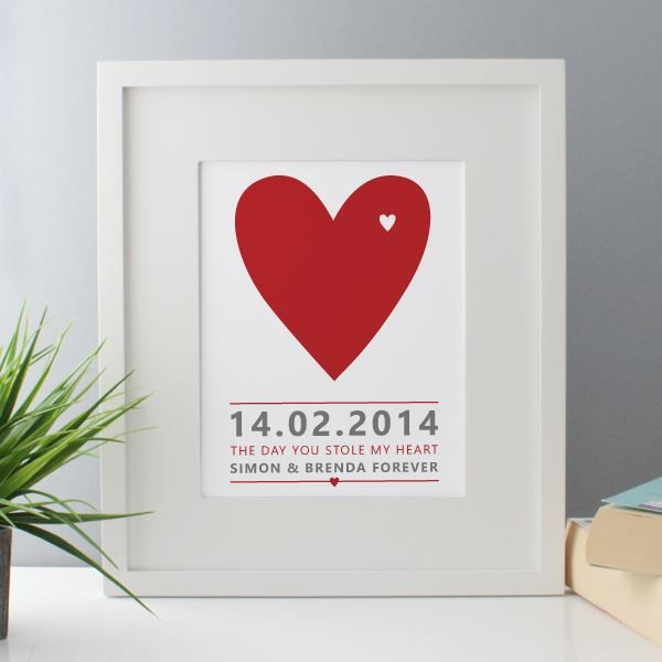 Valentine Gift Ideas For Her Uk
 The Day You Stole My Heart Personalised Framed Print
