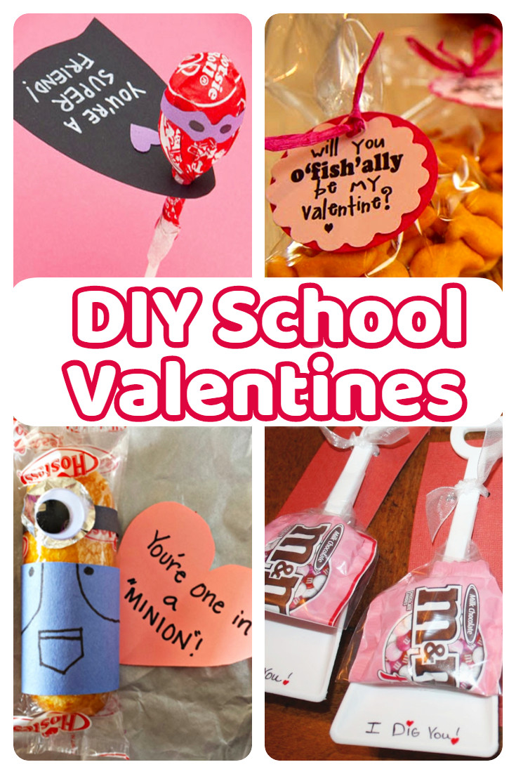 Valentine Gift Ideas For Kid
 DIY School Valentine Cards for Classmates and Teachers