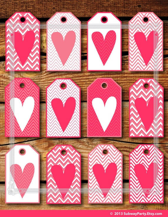 Valentine Gift Tag Ideas
 Printable Valentine s Day Gift Tags in Pink & White