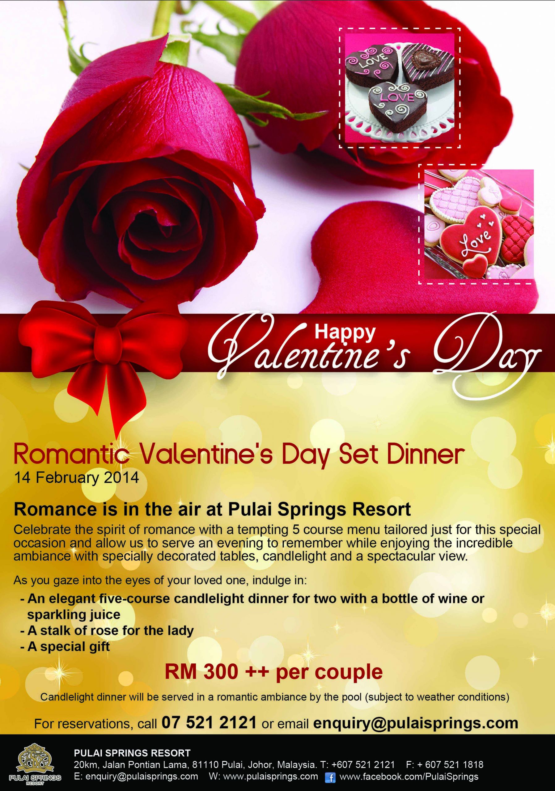 Valentine'S Day Dinner Specials
 Valentine’s Packages and Deals Pulai Travel Blog