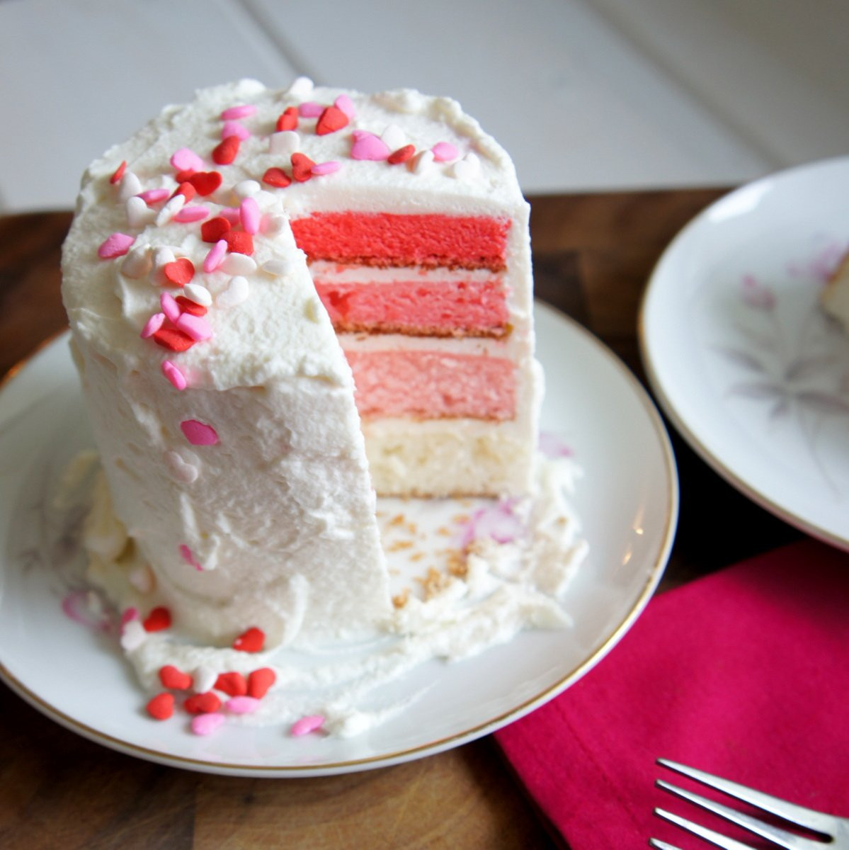 Valentines Day Cake Recipe
 Mini Ombré Valentines Day Cake for Two