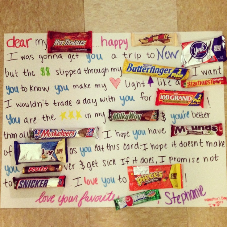 Valentines Day Candy Card
 17 Best images about Candy cards on Pinterest