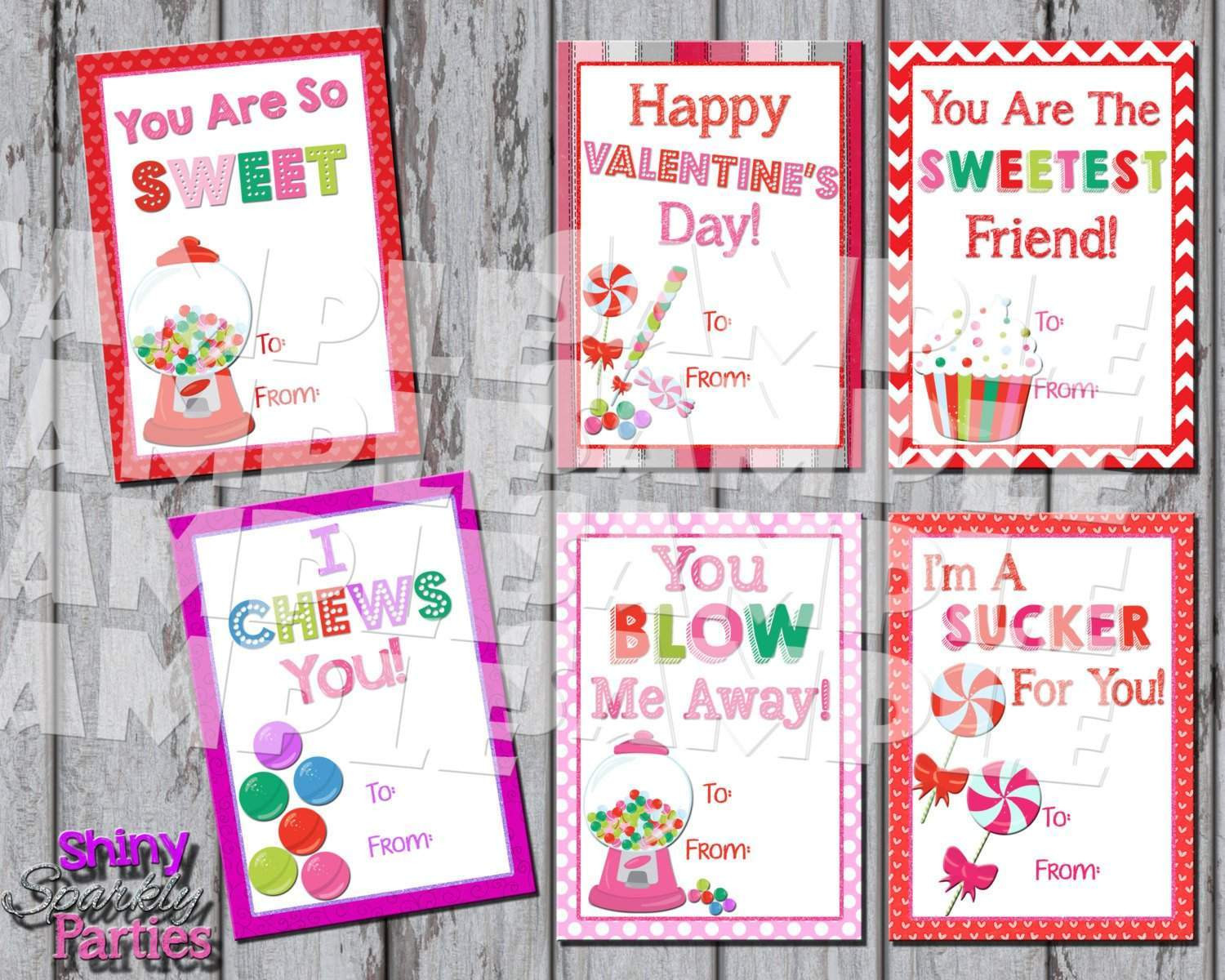 Valentines Day Candy Card
 Candy Themed Valentine Cards Forever Fab Boutique