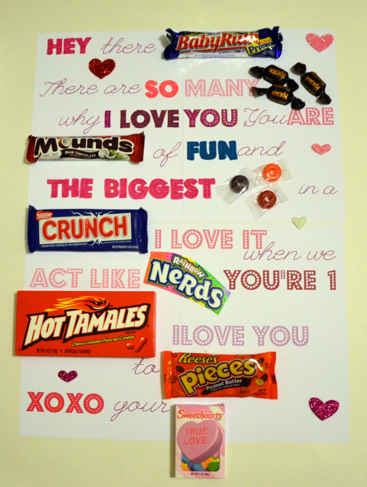 Valentines Day Candy Poster
 A Couple of Craft Addicts Great Source for Last Minute
