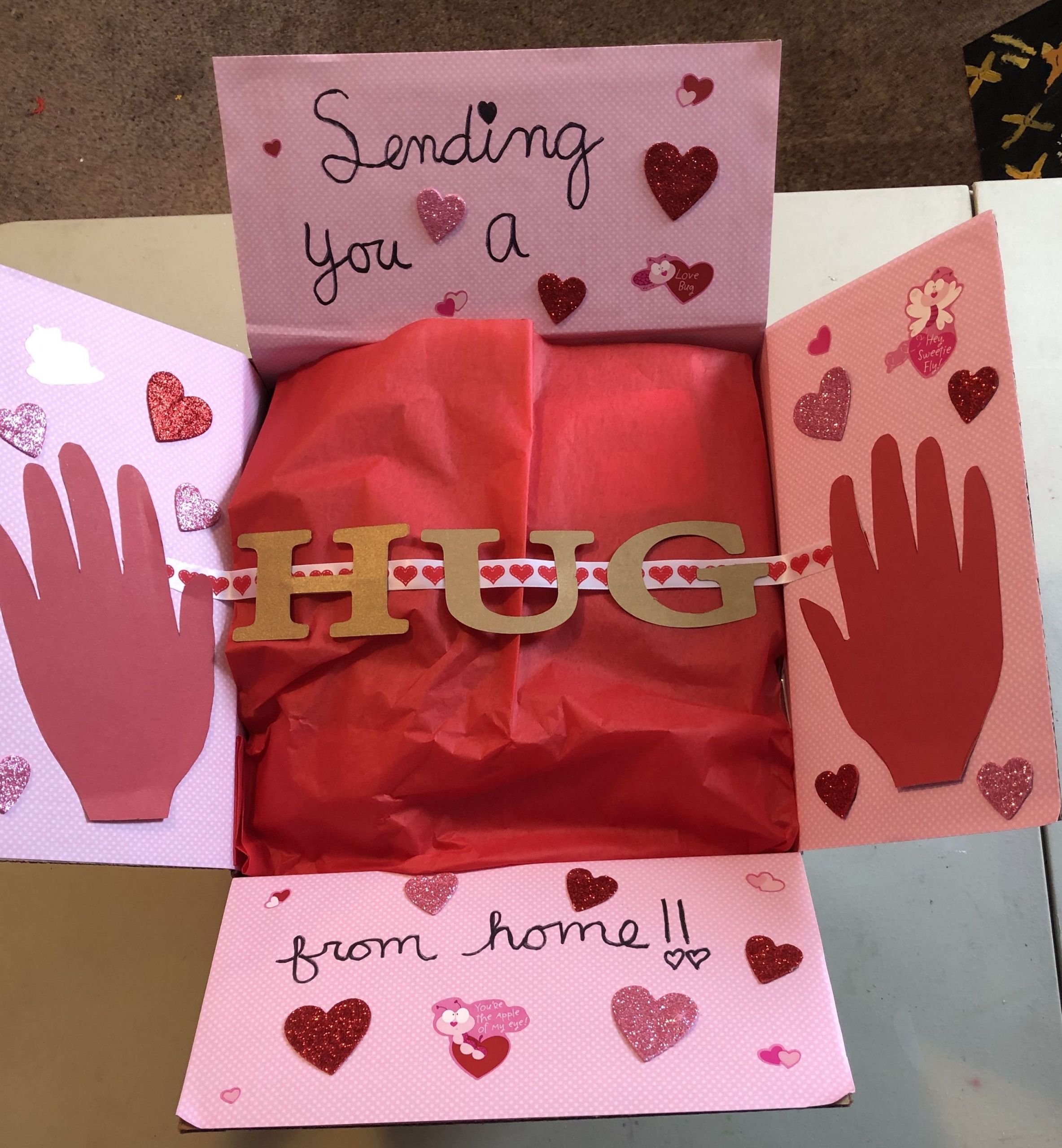 Valentines Day Care Package Ideas
 Sending you a hug from home care package