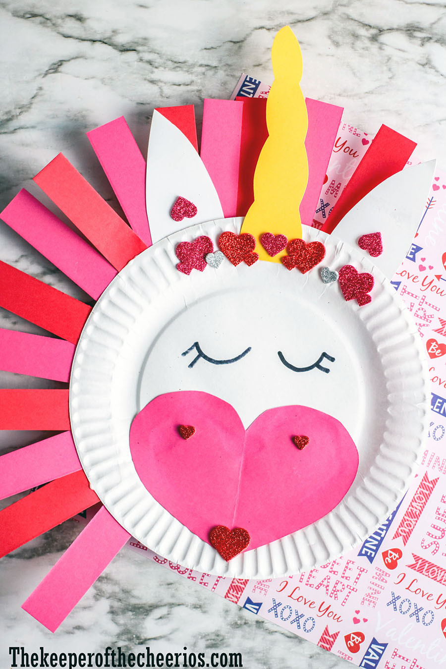 Valentines Day Paper Craft
 Valentines Day Unicorn Paper Plate Craft The Keeper of