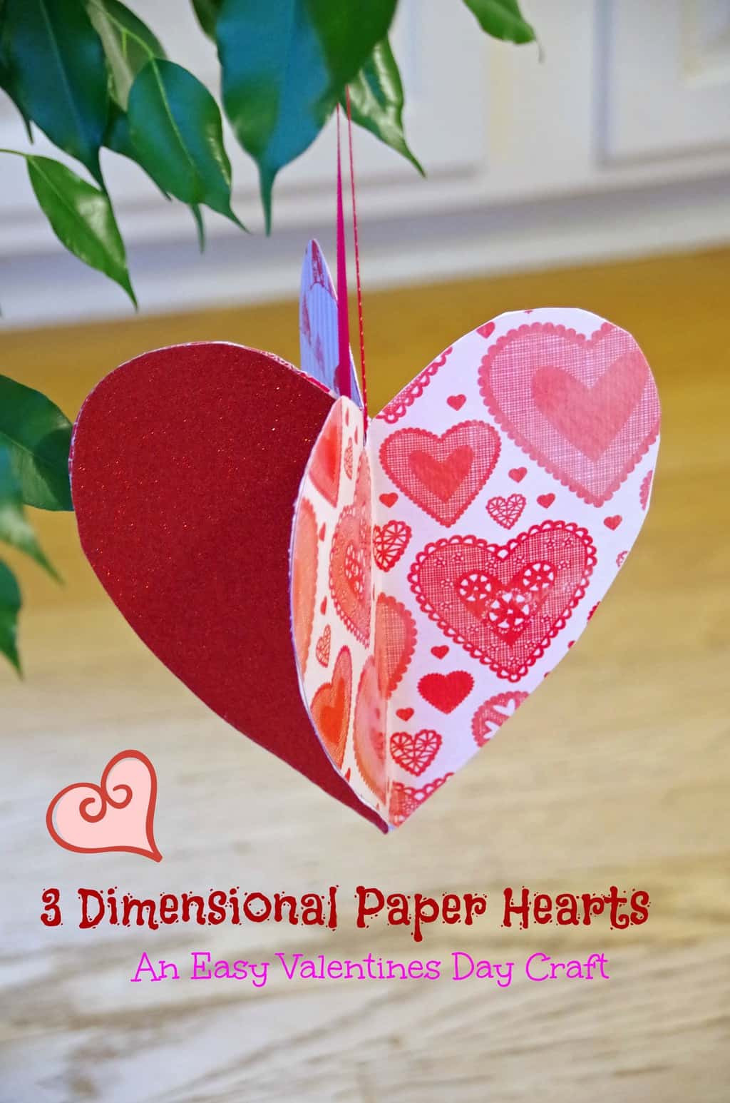 Valentines Day Paper Craft
 Easy Valentines Day Craft Idea 3D Paper Hearts Suburbia