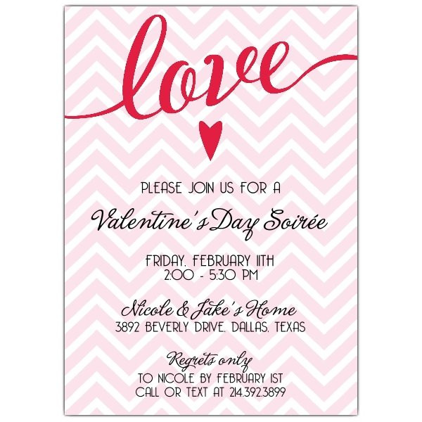 Valentines Day Party Invitations
 Day Love Valentine Party Invitations