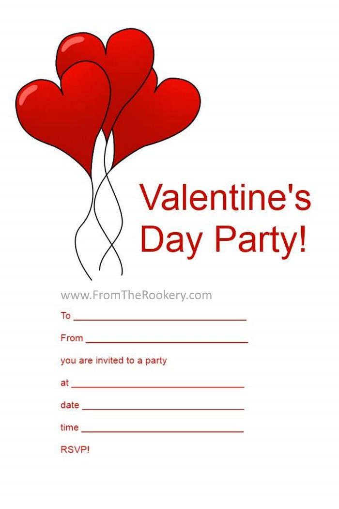 Valentines Day Party Invitations
 Printable Valentine Party Invitations