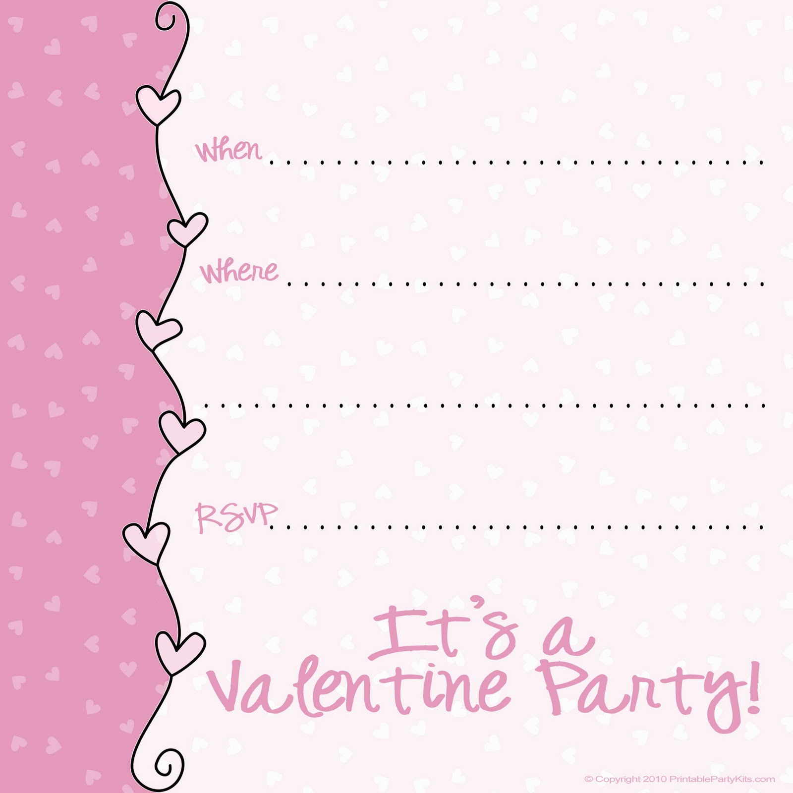 Valentines Day Party Invitations
 Free Printable Party Invitations Invitation Design for a