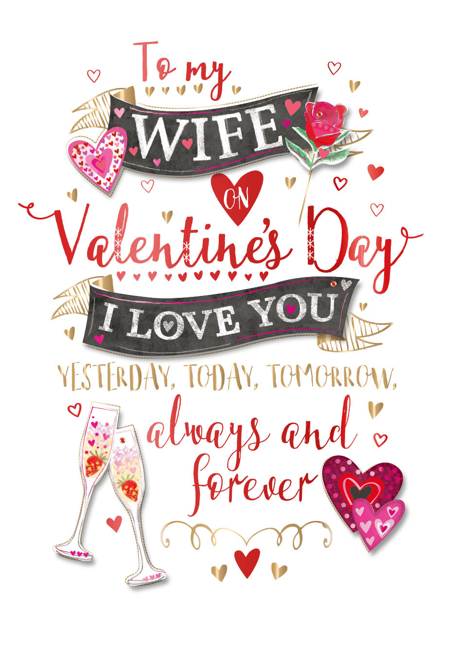 Valentines Day Quotes For Wife
 Wife Happy Valentine s Day Greeting Card