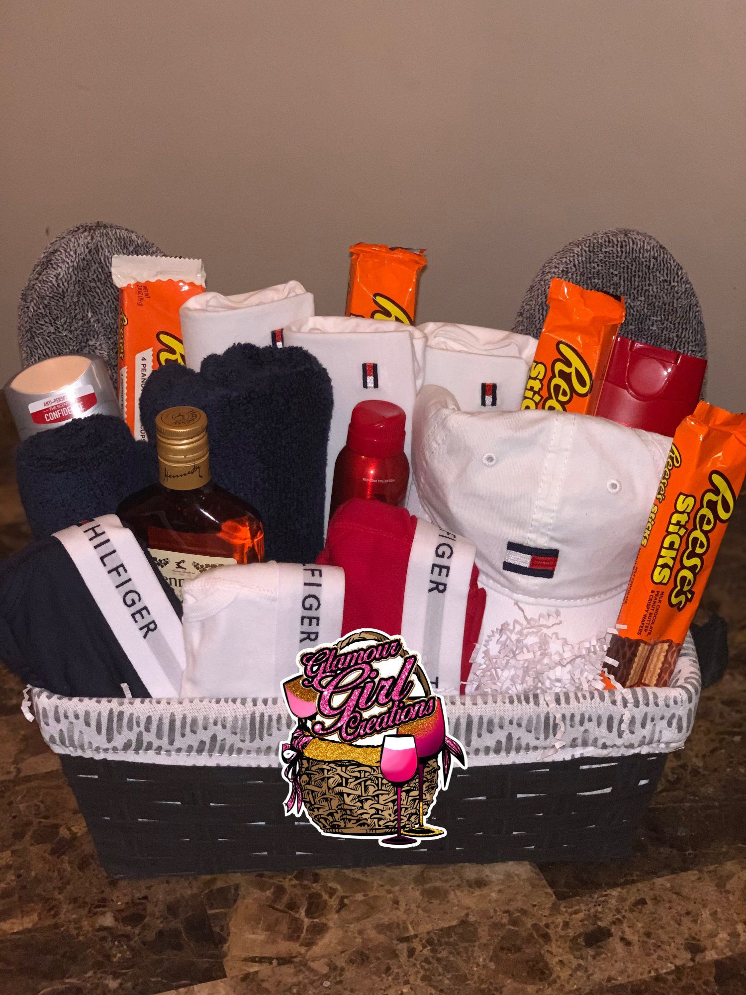 Valentines Gift Baskets For Him Ideas
 Image of Small Tommy Hilfiger basket