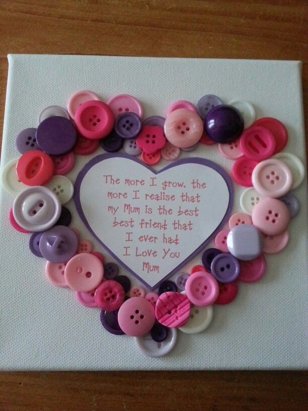 Valentines Gift Ideas For Mom
 Button heart beautiful wording