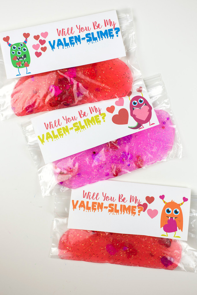 Will You Be My Valentine Gift Ideas
 Will You Be My Valen Slime Valentines